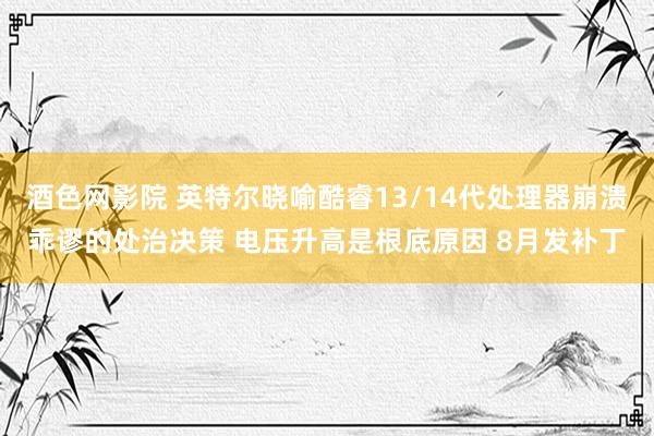 酒色网影院 英特尔晓喻酷睿13/14代处理器崩溃乖谬的处治决策 电压升高是根底原因 8月发补丁