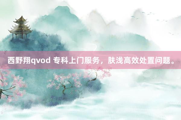 西野翔qvod 专科上门服务，肤浅高效处置问题。