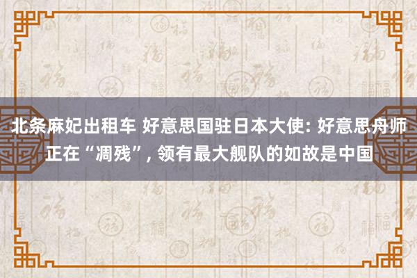 北条麻妃出租车 好意思国驻日本大使: 好意思舟师正在“凋残”， 领有最大舰队的如故是中国