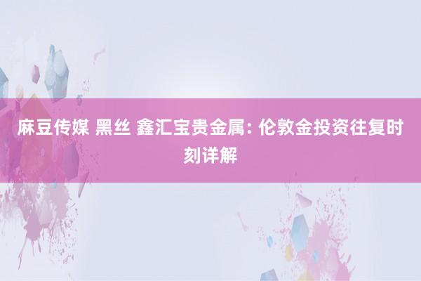 麻豆传媒 黑丝 鑫汇宝贵金属: 伦敦金投资往复时刻详解