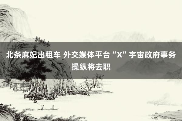 北条麻妃出租车 外交媒体平台“X”宇宙政府事务操纵将去职