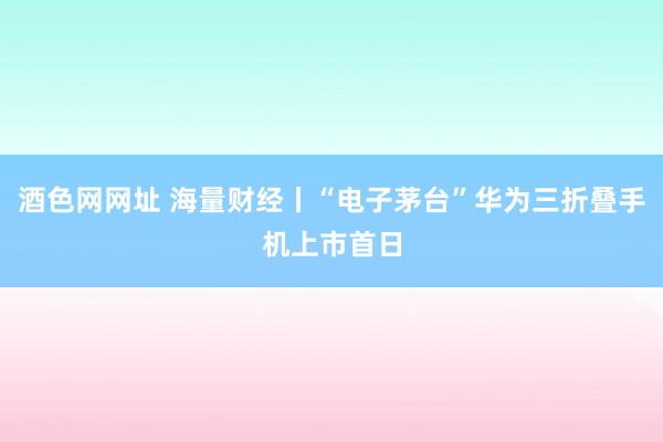 酒色网网址 海量财经丨“电子茅台”华为三折叠手机上市首日