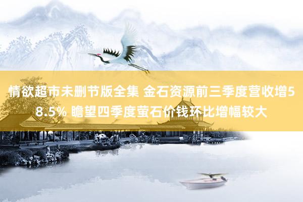 情欲超市未删节版全集 金石资源前三季度营收增58.5% 瞻望四季度萤石价钱环比增幅较大